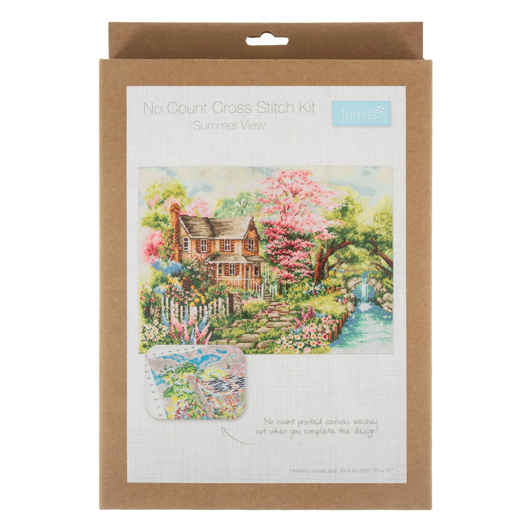 Large Printed Cross Stitch Kits - Summer View