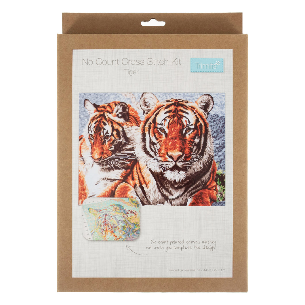 Large Printed Cross Stitch Kits - Tigers