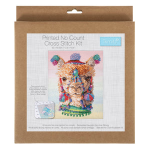 Printed Cross Stitch Kits - Llama