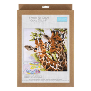 Large Printed Cross Stitch Kits - Giraffes