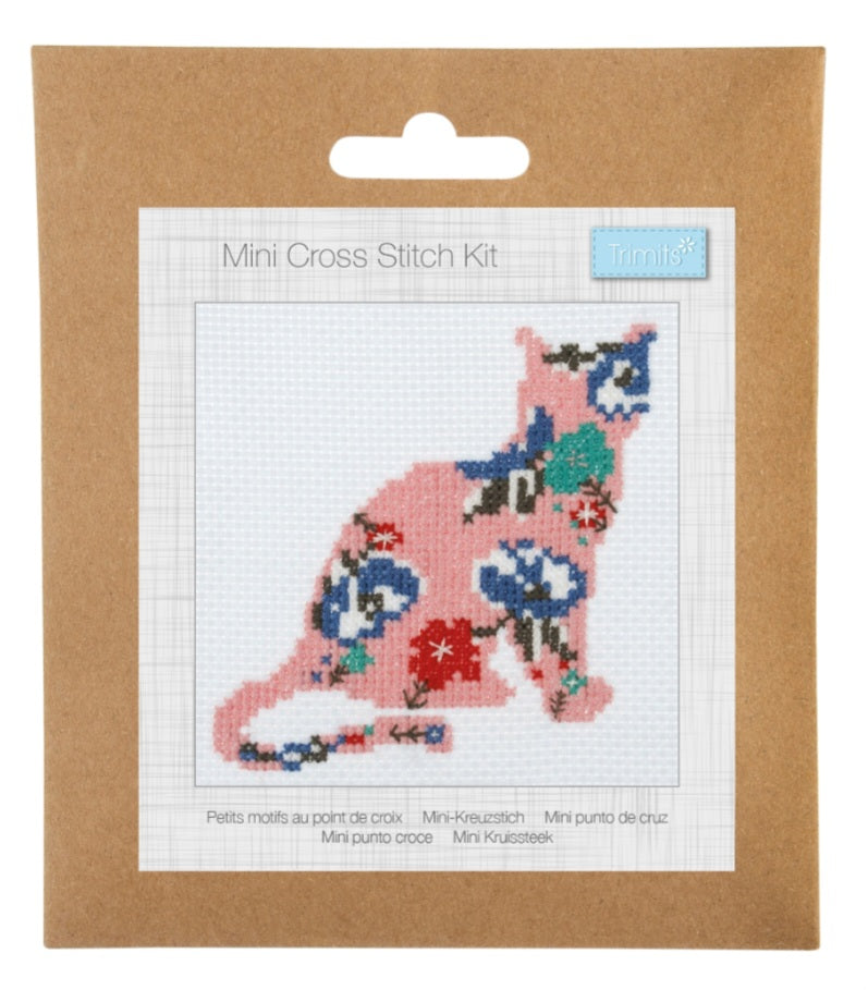 Mini Counted Cross Stitch Kit  - Cat