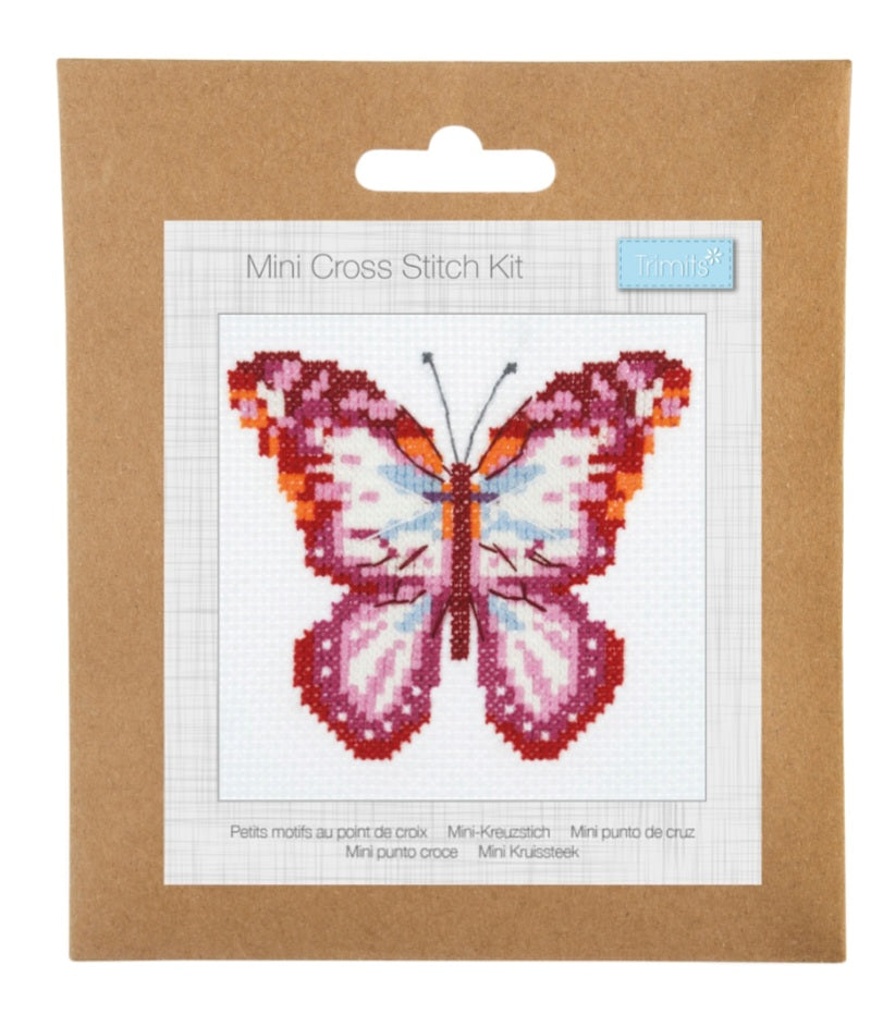 Mini Counted Cross Stitch Kit  - Butterfly