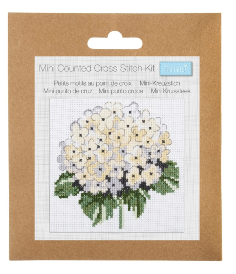Mini Counted Cross Stitch Kit  - Hydranger