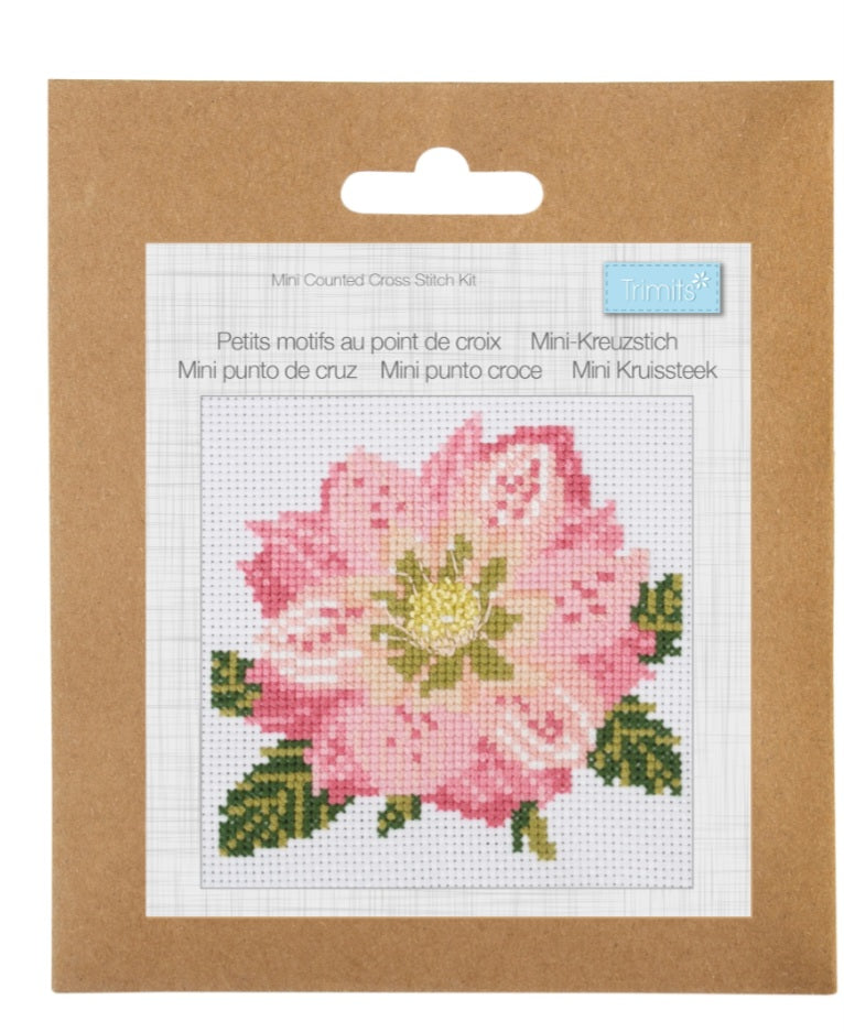 Mini Counted Cross Stitch Kit  - Hellbore