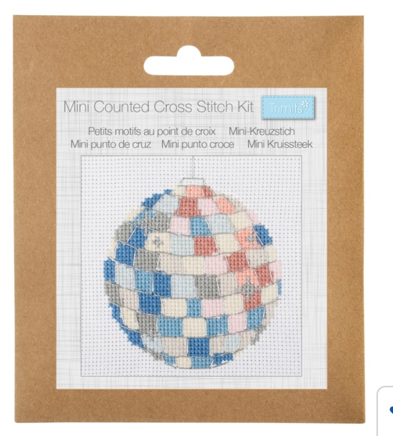 Mini Counted Cross Stitch Kit  - Glitterball