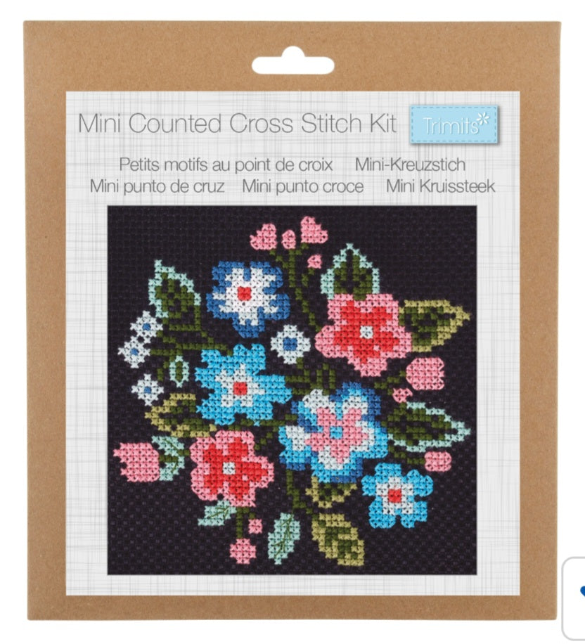 Mini Counted Cross Stitch Kit  - Posy