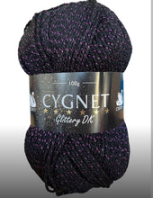 Load image into Gallery viewer, Cygnet Glittery Double Knit Yarn - 6 Colours Available
