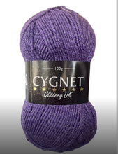 Load image into Gallery viewer, Cygnet Glittery Double Knit Yarn - 6 Colours Available
