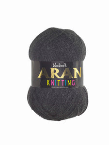 Charcoal  - Aran Knit Yarn - 400g