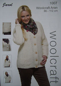 Woolcraft 1007- Cardigan Knitting Pattern - 34 - 44 inches