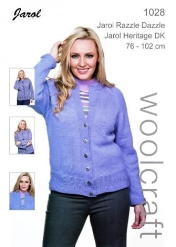 Jarol 1028 - Cardigan Knitting Pattern - 30-40 Inches