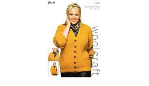Woolcraft 1035 - Cardigan Knitting Pattern - 32 - 42 inches