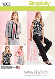 Simplicity 1202 - Ladies Petite Top, Skirt, Trousers and Jacket Sewing Pattern - Size 8-16