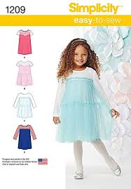 Simplicity 1209 - Child's Knit Dress Sewing Pattern - Size 3-8