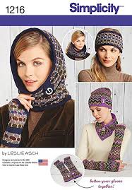 Simplicity 1216 - Ladies Winter Accessories Sewing Pattern,