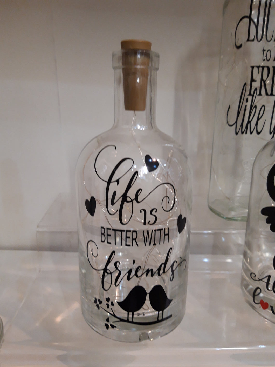 Light-up Bottle -'Life is Better with Friends'