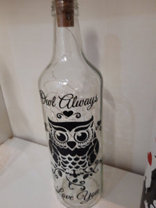 Light-up Bottle -'Owl will always love you'