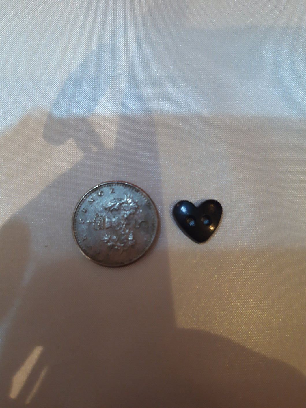 Small Black Heart Button