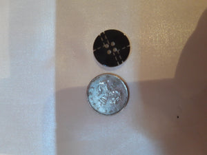 Black Button with a White Dash