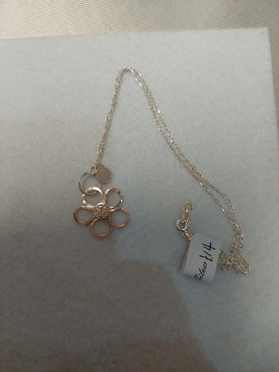 Stirling Silver 'Flower' Necklace