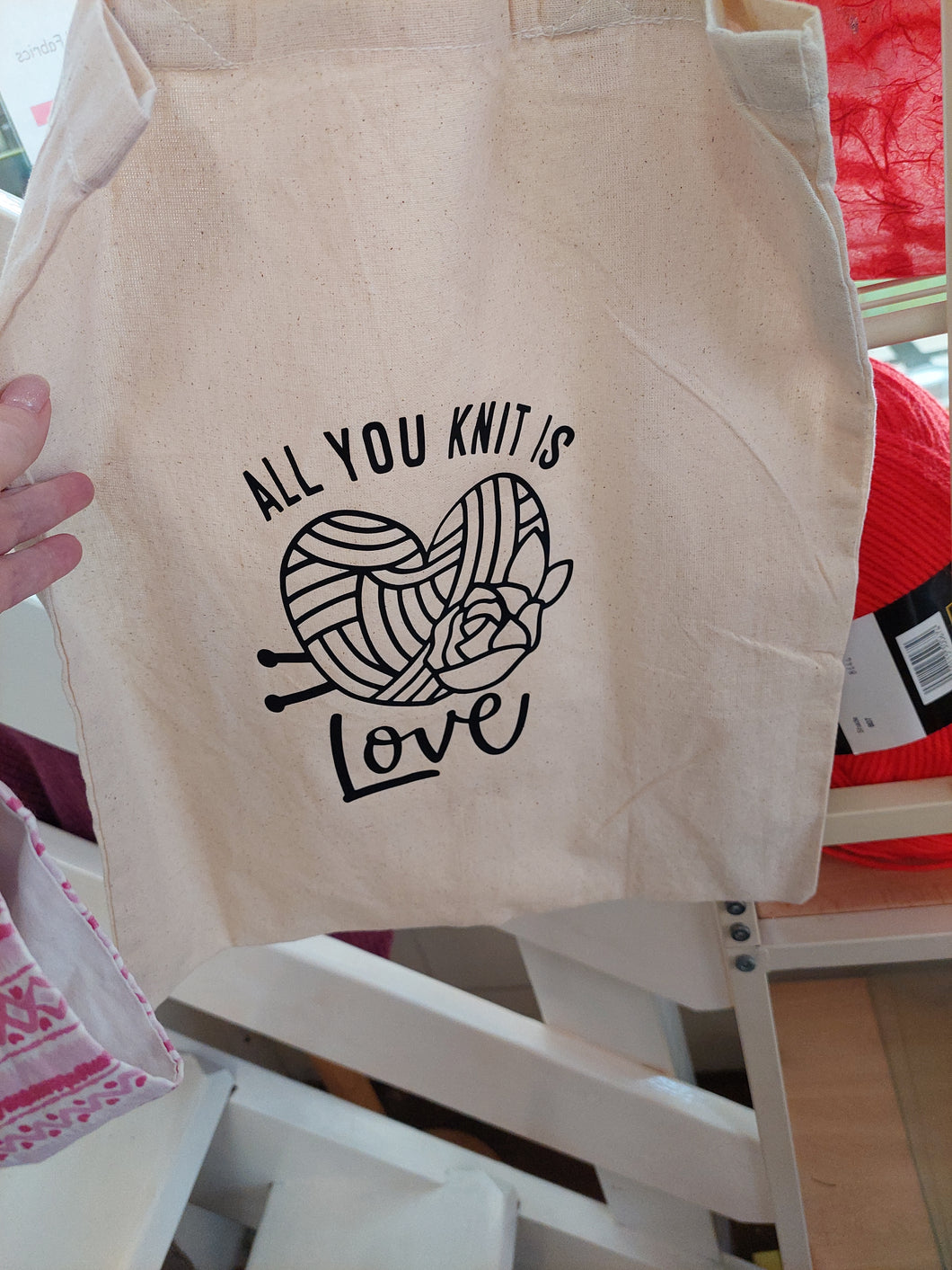 'All you knit is Love' Tote Bag
