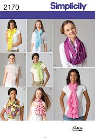 Simplicity 2170 - Ladies Scarves Sewing Pattern