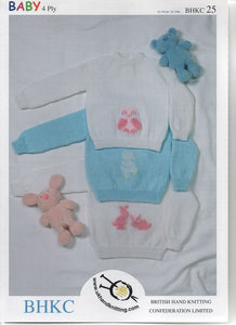 BHKC 25 - Animal Jumpers Knitting Pattern - 16-24 Inches