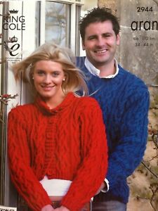 King Cole 2944 - Adult Jumper and Cardigan Knitting Pattern - 34 - 44 inches