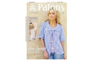 Patons 3896 - Crochet Jacket and Vest Pattern - 30-46 Inches