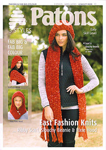 Patons 3939 - Hat and Scarf Knitting Pattern