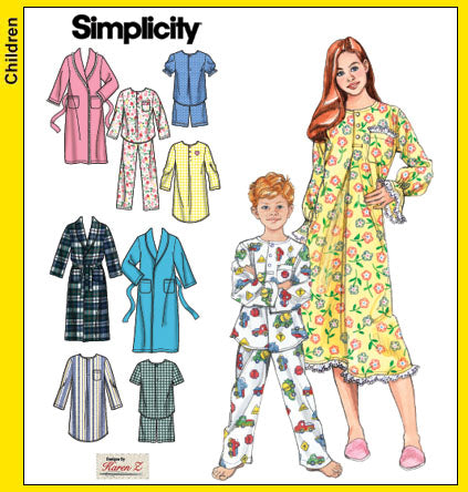 Simplicity 4388 - Childrens Nightwear Sewing Pattern - Size 3-6