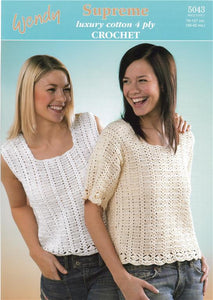 Wendy 5043 - Crochet Tops Pattern - 30-42 Inches