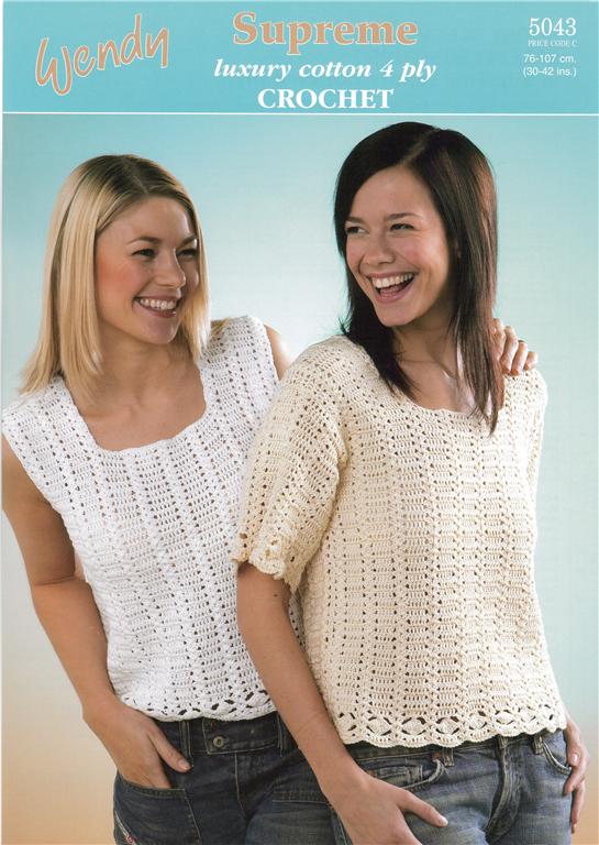 Wendy 5043 - Crochet Tops Pattern - 30-42 Inches