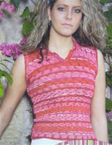 Wendy 5474 - Tank Top Knitting Pattern - 30-40 Inches