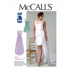 Mccalls 7507- Ladies Evening Dress Sewing Pattern - 6-14