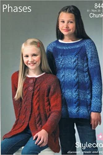 Stylecraft 8446 - Child's Swing Coat and Sweater Knitting Pattern - 20-30 INCHES
