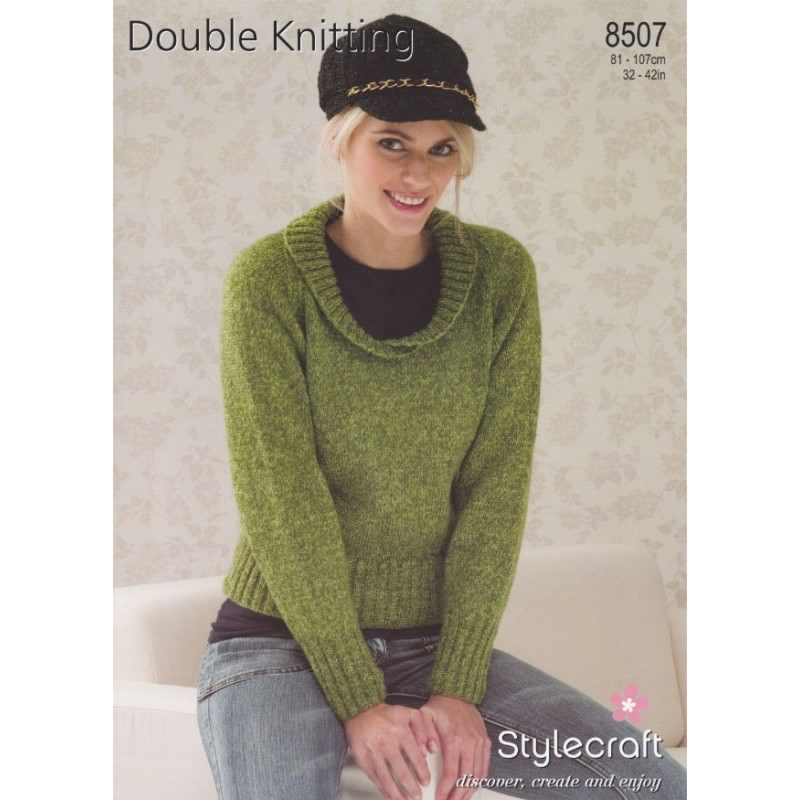 Stylecraft 8507 - Sweater Knitting Pattern - 32-42 Inches