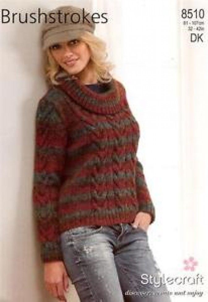 Stylecraft 8510 - Jumper Knitting Pattern - 32-42 Inches