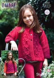 Stylecraft 9253 - Child's Cardigan and Sweater Knitting Pattern - 21/22 - 28/30 INCHES