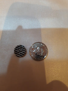 Small Black and White Button