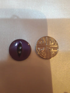 Medium Dark Purple Fish-eye Button