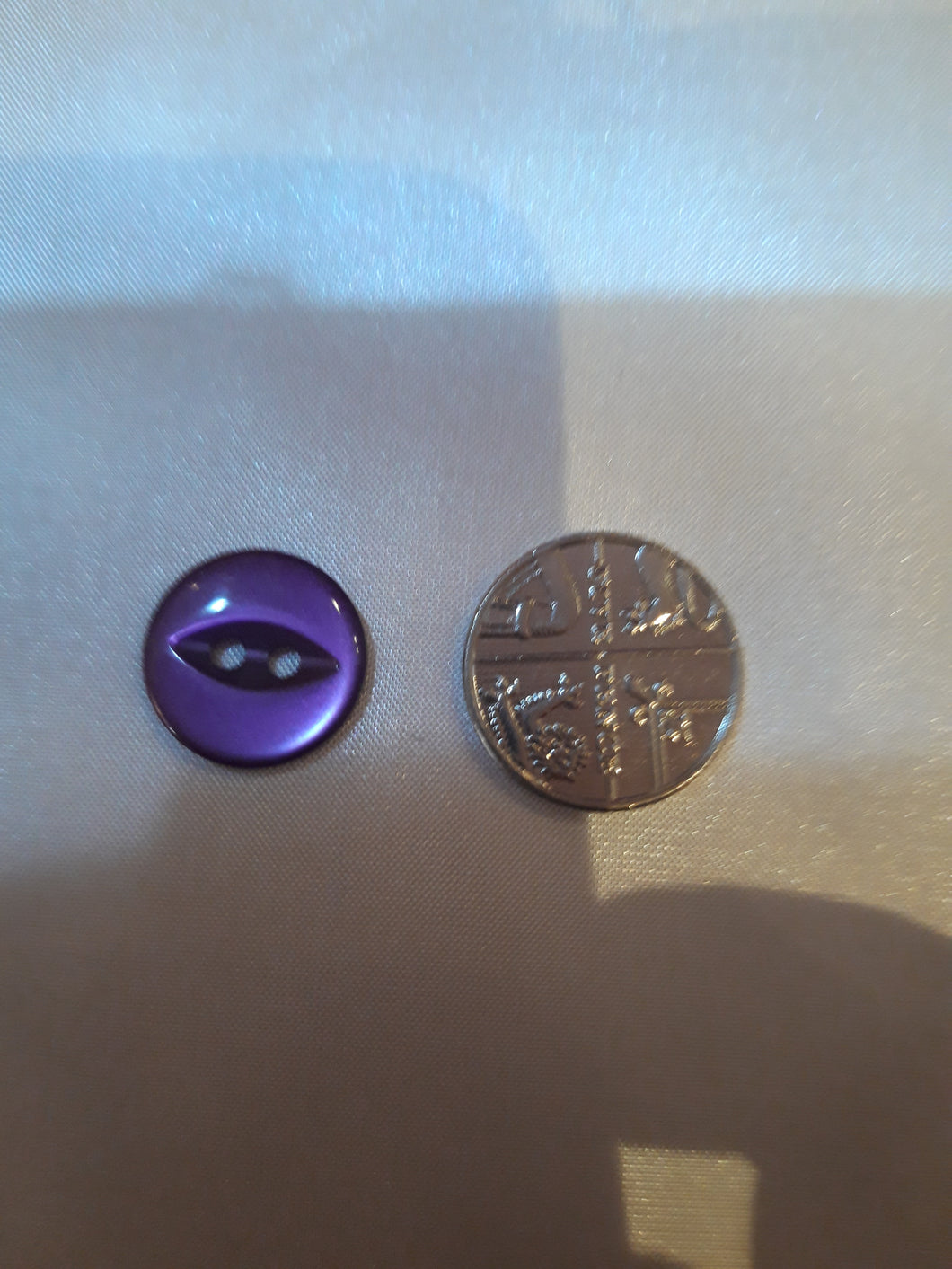 Extra Small Dark Purple Fish-eye Button