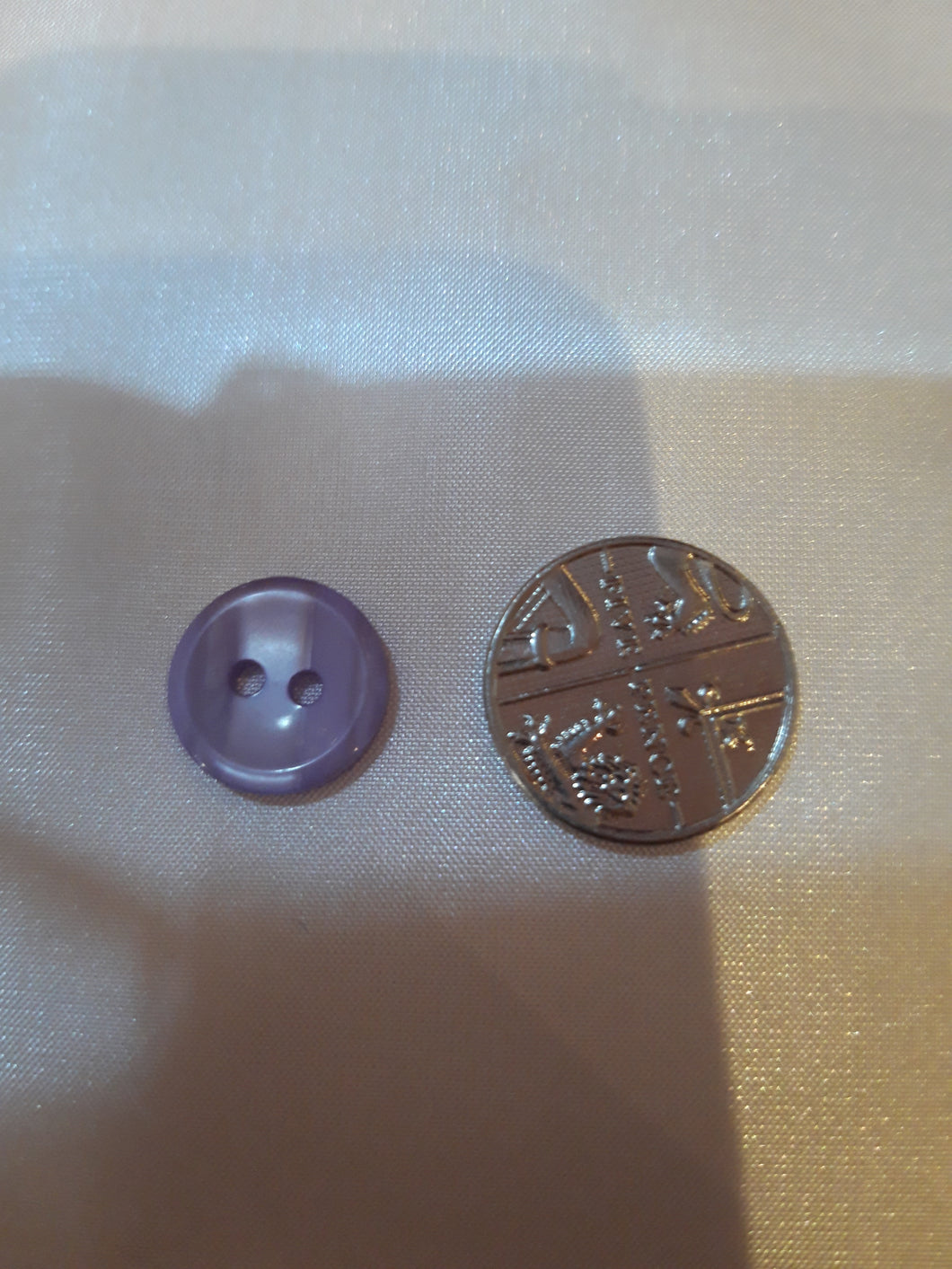 Lilac Self Stripe Button
