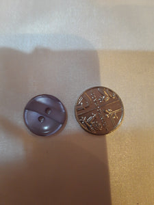 Dark Lilac Self Stripe Button