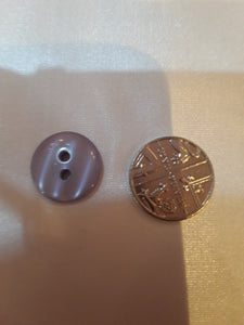 Plain Lilac Iridescent Button