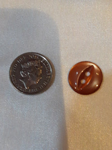 Small Rust Fish-eye Button