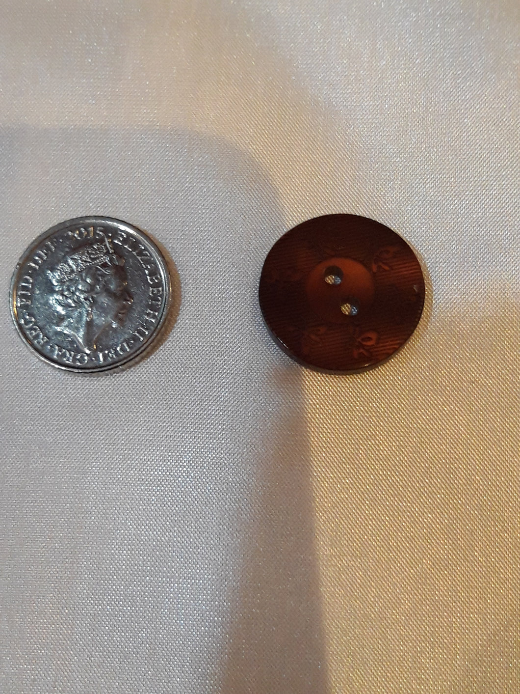 Medium Rust Flower Edged Button