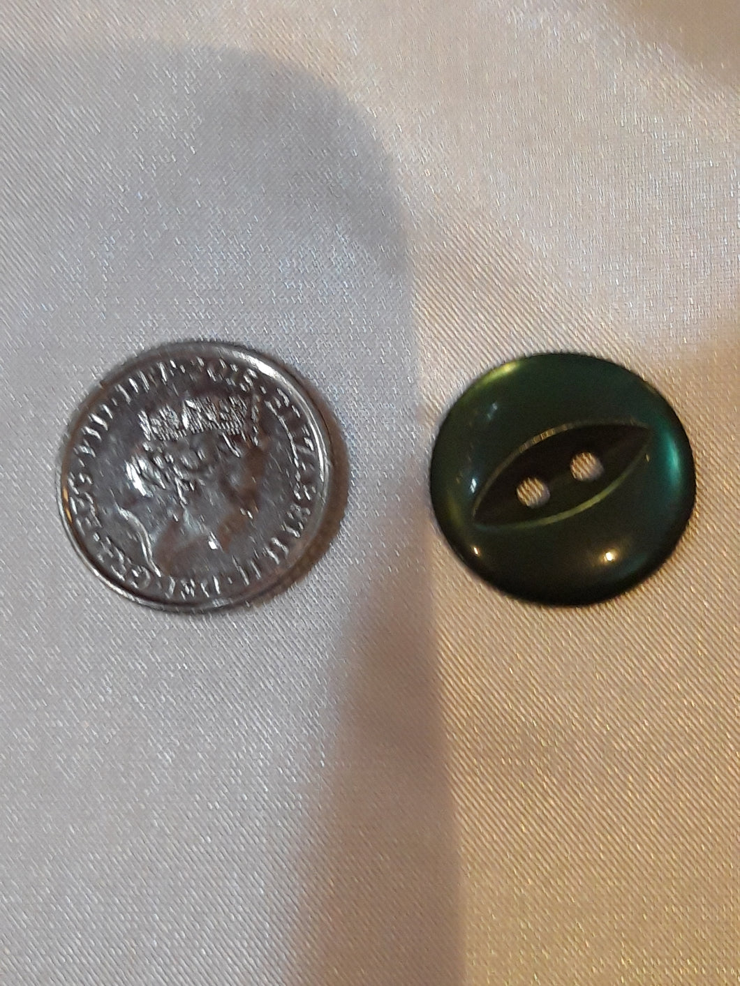 Medium Dark Green Fish-Eye Button