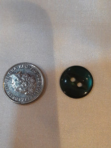 Small Dark Green Fish-Eye Button