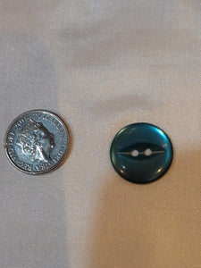 Medium Pine Green Fish-Eye Button